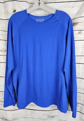 Coolibar Blue High Tide Swim Shirt Womens  XXL UPF 50+ Long Sleeves Blue