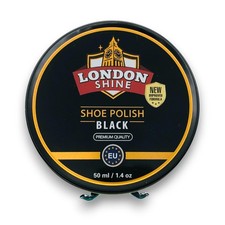 London Shine Wax Shoe Polish 1.6 oz Black Noir - Professional Leather Shoe Po...