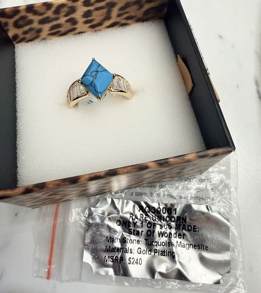 Fiesta Bomba Diciembre Cumpleaños Raro Unicornio Turquesa Magnesita Estrella de las Maravillas - Talla 8 Foto 4 de 4