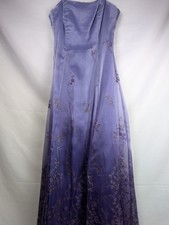Coty Prom Dress With Purple Ombre Effect And Floral Beadwork Size Medium