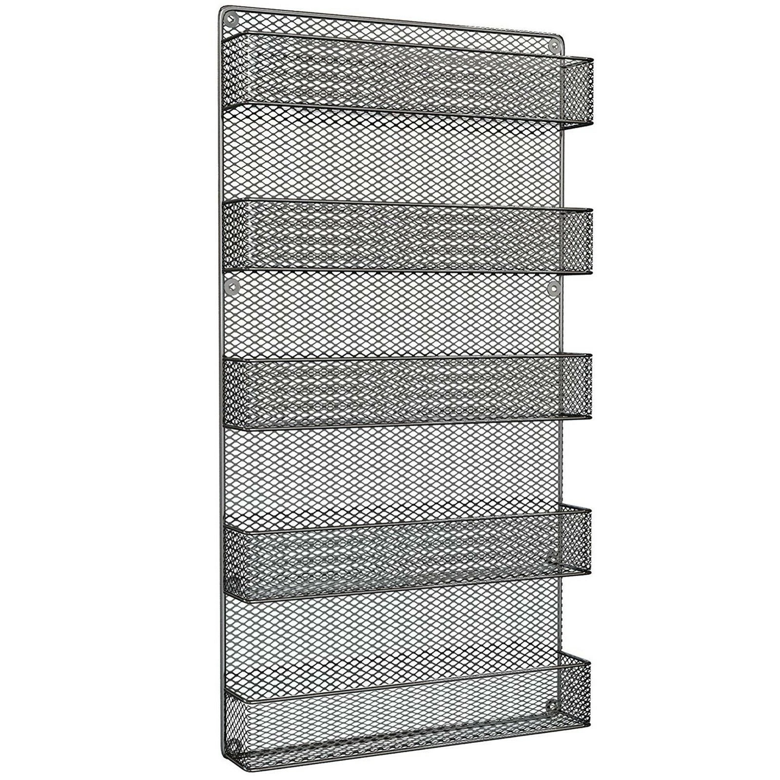 Spice Rack Organizer Metal 5 Shelves Wall Mount Pantry Kitchen Storage Herbs
Opens in a new window o