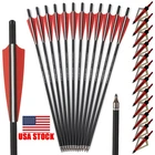 20" Crossbow Bolts Carbon Arrows OD 8.8mm Half Moon Nocks with Hunting Broadhead