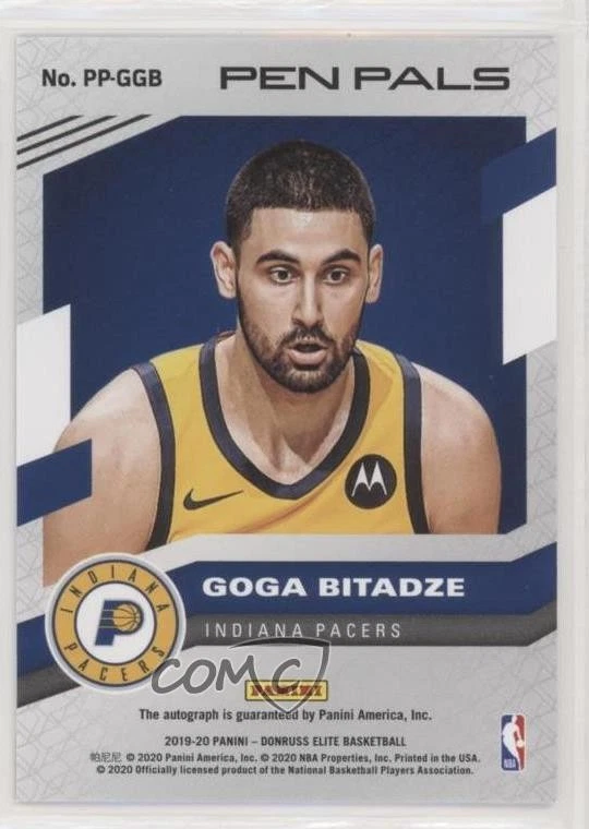2019-20 Donruss Elite Pen Pals /99 Goga Bitadze #PP-GGB Rookie Auto RC - Image 2 of 2