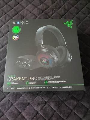 Razer Kraken V4 Pro Wireless Gaming Headset mit Control Hub, Bluetooth, Schwarz