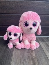 PRINCESS Pink Poodle Ty Beanie Boo Set 9" and 6"