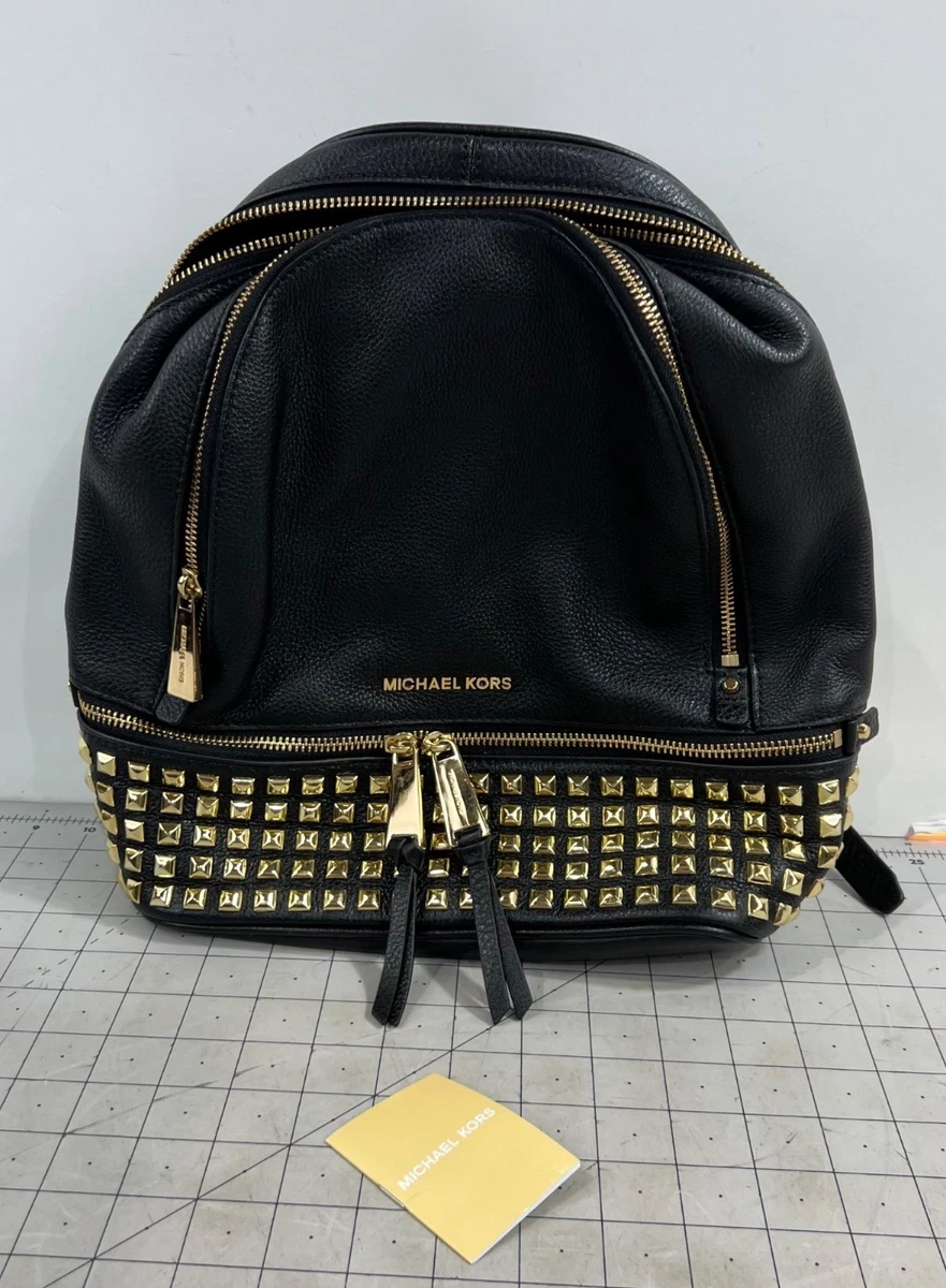 Michael Kors Monogram ‎ Rhea medium studded pebbled leather backpack Michael Kors Unisex Adults main image 4