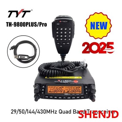 2026 TYT TH-9800plus 29/50/144/430MHZ QUAD BAND Mobile Car Radio wth USB Cable @