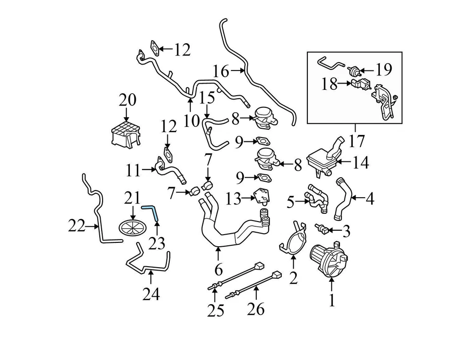 AUDI A6 QUATTRO 2005-2011 - Manguera de presión de bote de combustible/carbón Foto 3 de 4