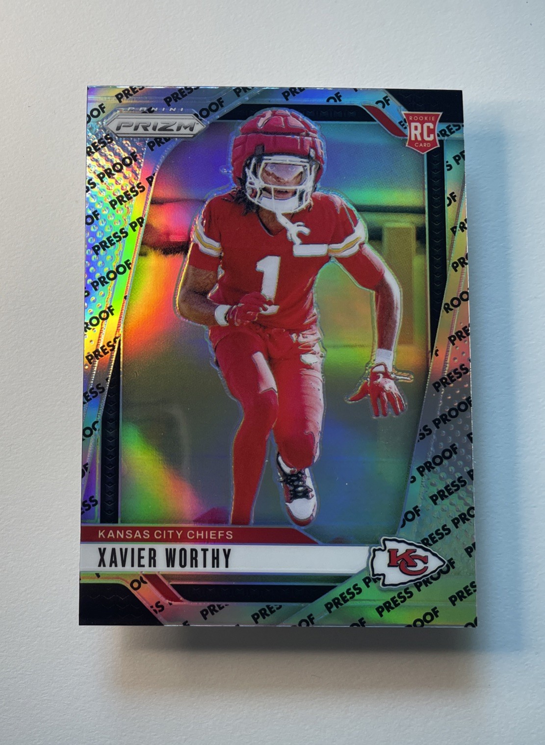 2024 Panini Prizm Xavier Worthy #399 Press Proof ROOKIE SSP (RC) KC Chiefs