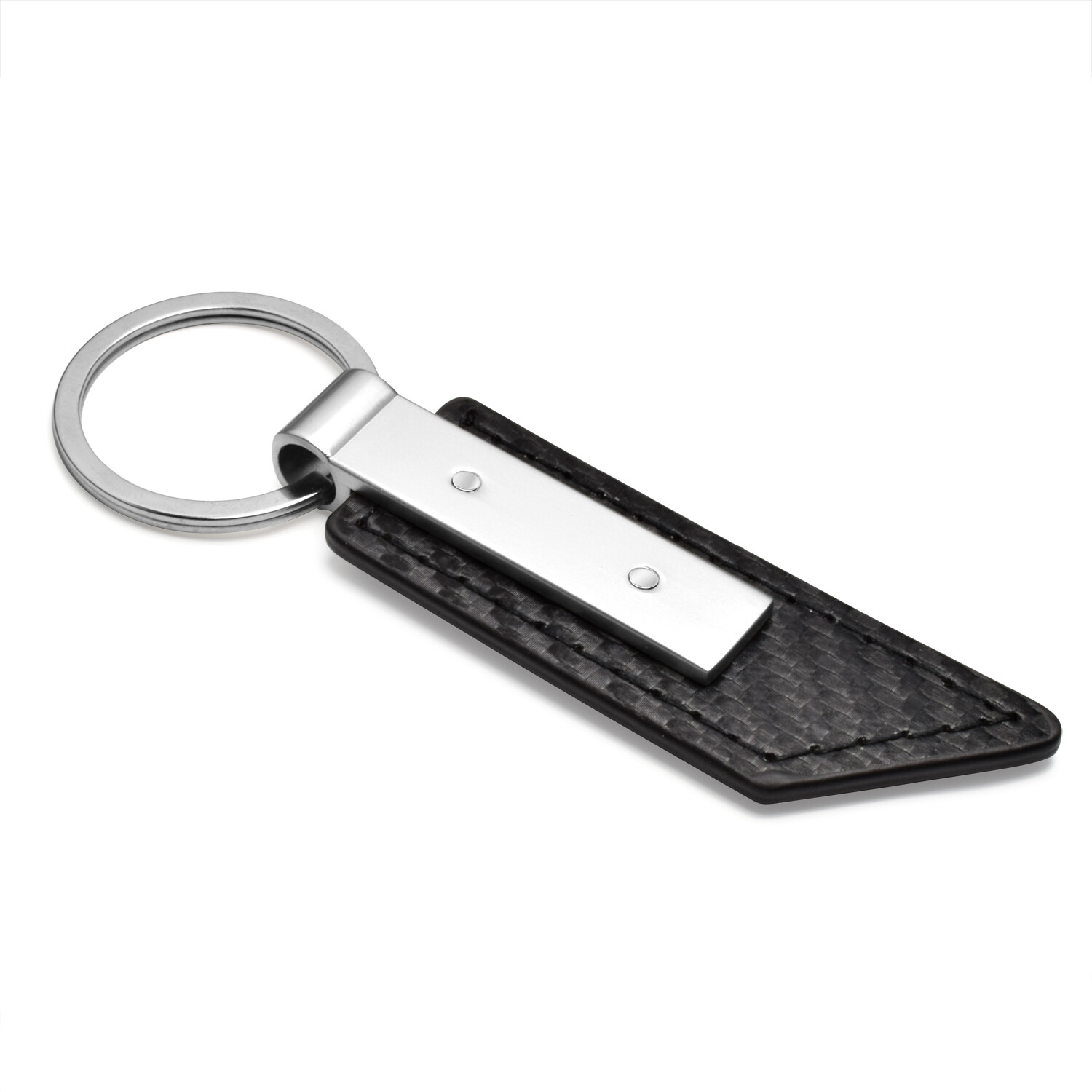 RAM 2500 Carbon Fiber Texture Black Leather Strap Key Chain Key-Ring