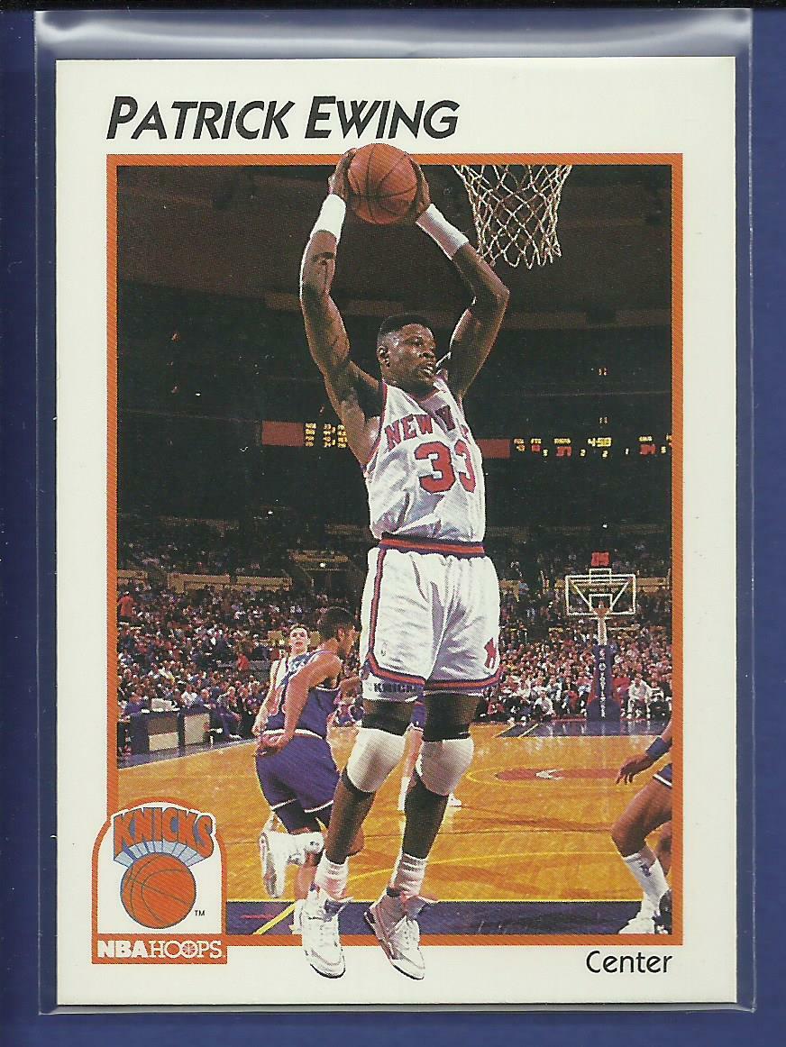 Patrick Ewing 1991-92 NBA Hoops Card # 26 Georgetown New
