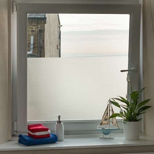1.5m X 45cm MILKY WHITE PRIVACY FROSTED GLASS WINDOW STATIC CLING VINYL FILM