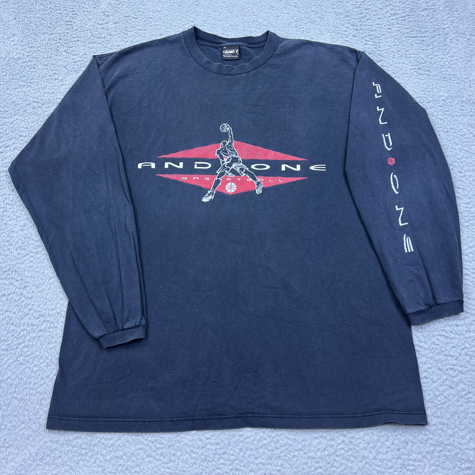 VTG And One Shirt And1 Basketball Mens Long Sleeve Hit Tee Y2K 90s USA Made XXL