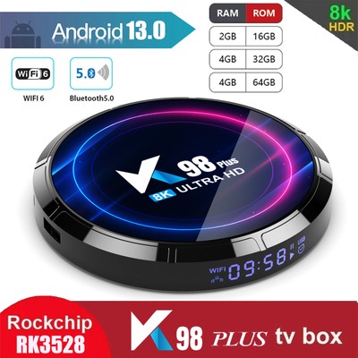 K98 Plus 8K Android 13.0 TV BOX RK3528 5G WiFi6 BT5.0 Media Player Streamer E7W9