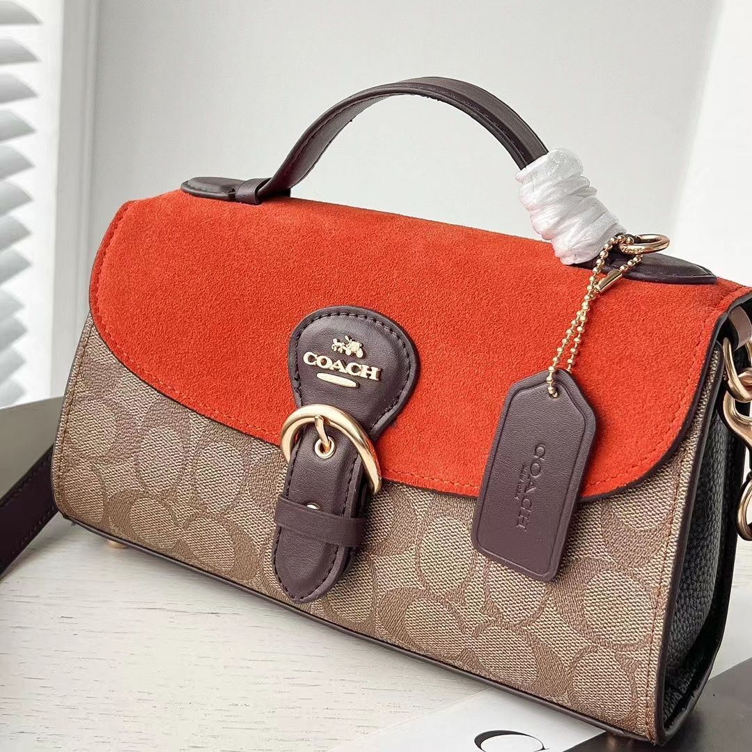 Coach Kleo Top Handle Bag in Signature Canvas - Women's Shoulder Bag C8516