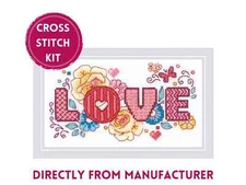 RIOLIS Counted Cross Stitch Kit 1853 Love-Surrounded by Colorful Flowers
