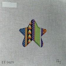 Candy Corn Star Associated Talent EE-1405 Handpainted Needlepoint Canvas 18ct