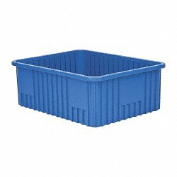 Quantum Storage DG93080 Blue Dividable Grid Container: 22-1/2'' x 17-1/2'' x 8''