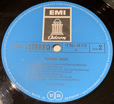THE BEATLES Rubber Soul Early German Odeon LP 1C 062-04115 VG+ | eBay