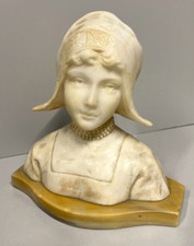 SCULTURA MARMO BIANCO TUTTOTONDO FIRMATA Anton Büschelberger DAMA BIANCA DONNA