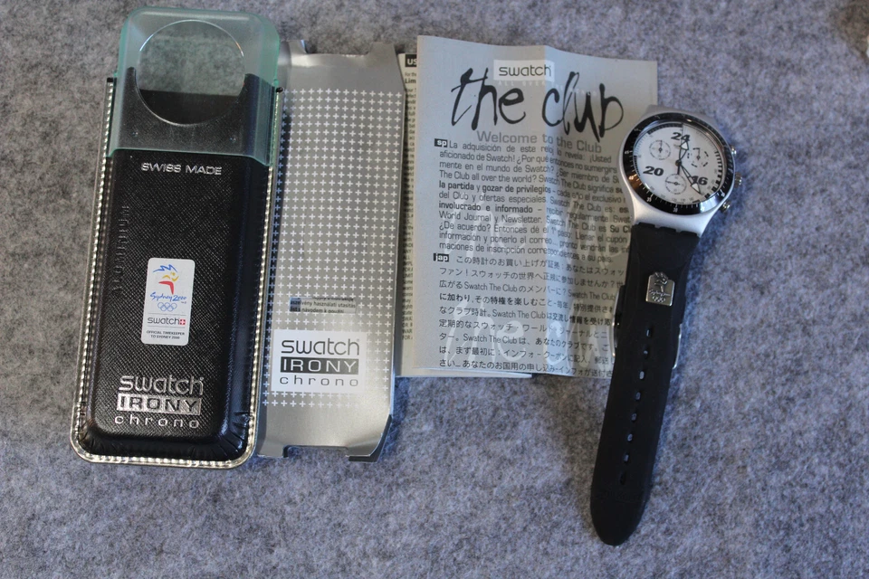 Swatch Watch Irony Chrono - AG1996 Sydney Olympics 2000 Aluminium + CASE - image 3 of 4