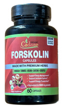 Organic Forskolin w/ Turmeric  Arjuna - 60 Capsules - Ex: 7/27