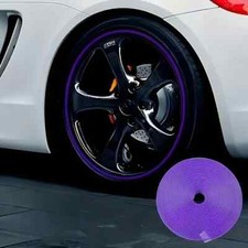 8M Purple Trim Strip Car Rim Protection Wheel Hub Ring Moulding Decoration Edge