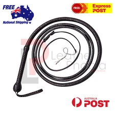 Genuine Leather Bull Whip 12 Ft Long 16 Plaited Heavy Duty Bull Whip**Clearance