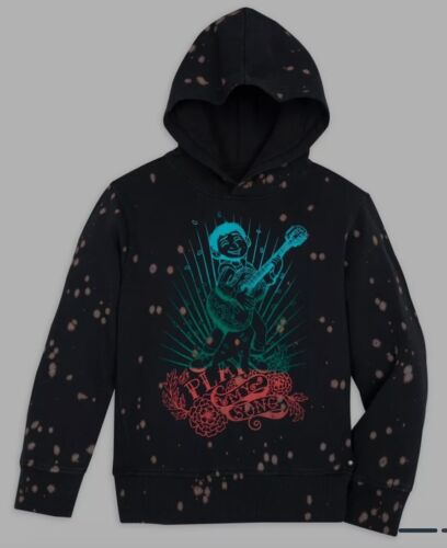 DISNEY Coco Pullover Hoodie Long Sleeve for Boy "DISNEY STORE " Black Size 7/8