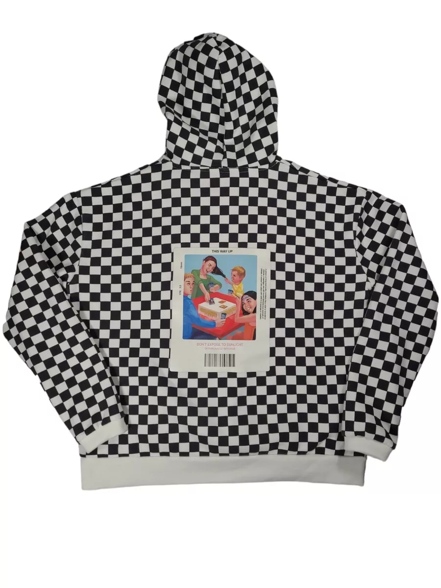 Chequered top childish hoodie