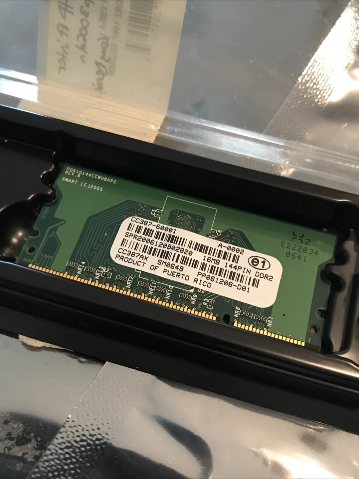 HP CC387-60001 16MB 144 Pin DDR2 Printer Memory CC387AX - Image 2 of 2