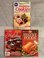 Two Betty Crocker & One Pillsbury Recipe Magazine Holiday Cookbooks (Lot of 3)