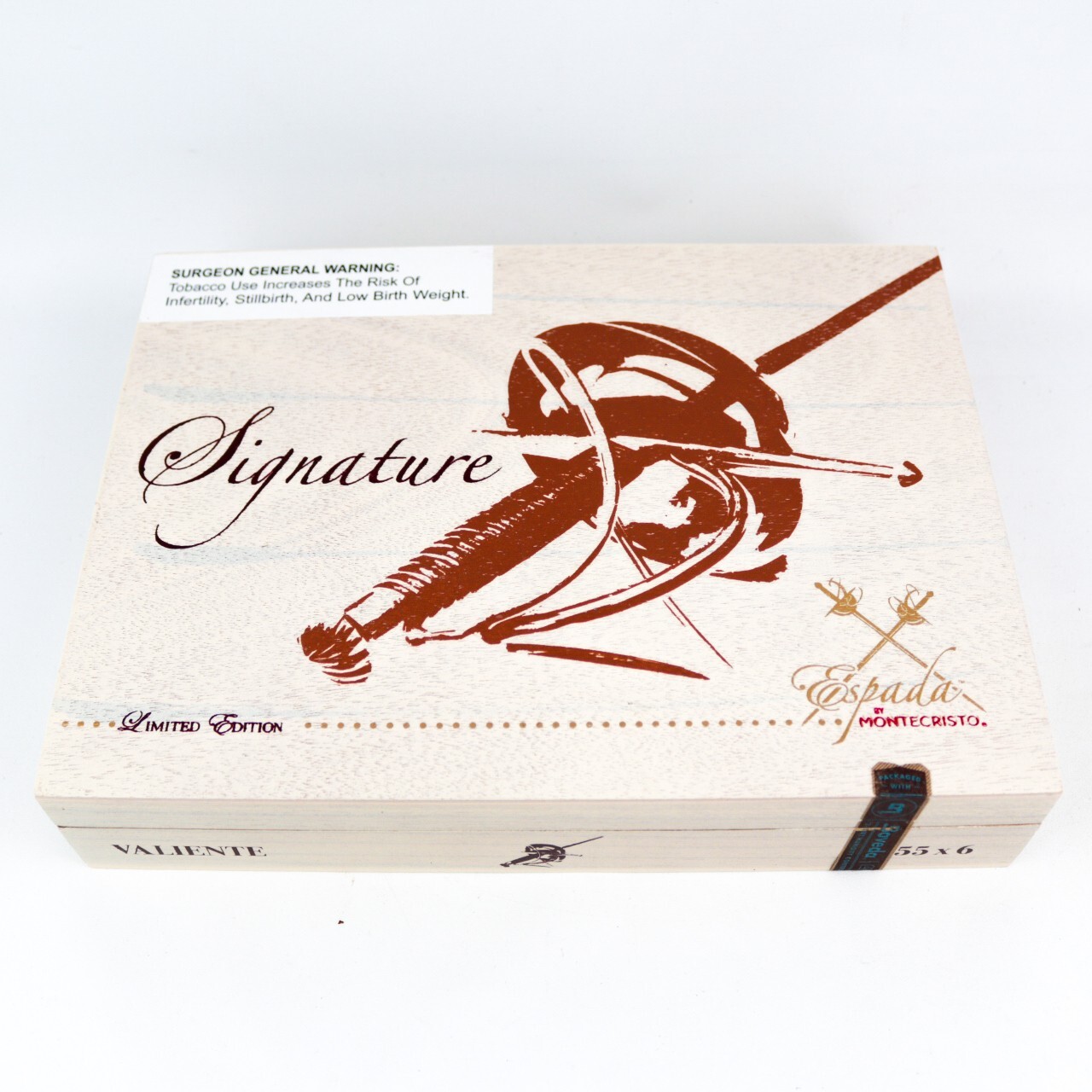 Montecristo Espada Valiente 55 x 6 Empty Wood Cigar Box 10.25" x 7.75" x 2"