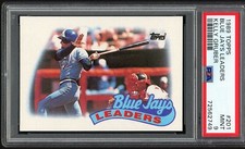 1989 TOPPS BLUE JAYS LEADERS #201 KELLY GRUBER PSA 9 MINT