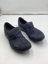 Clarks Wave 87576 Blue Leather Slip On Loafers Size 7M