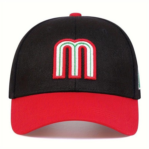 Berretti Unisex M Lettera Ricamo Baseball Mexico Squadra Baseball Fitted Regolabili - Foto 4 di 28