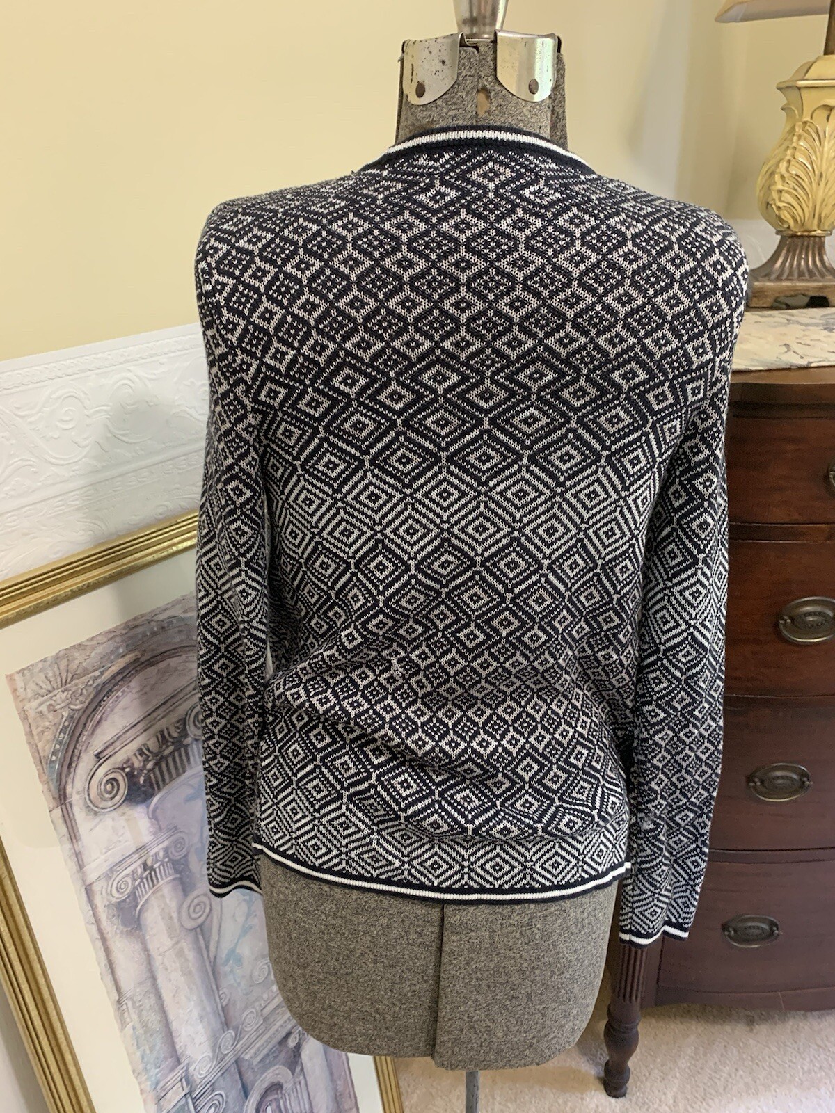 Loft Open Front Handkerchief Hem Long Sleeve Tria… - image 8