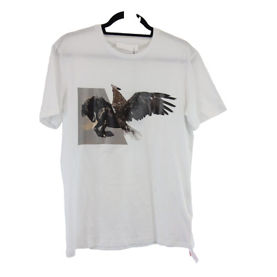 NEIL BARRETT Shirt White Mens Top Loose Fit Cotton Size S T-Shirt New