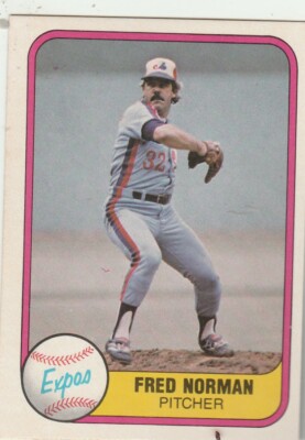 FREE SHIPPING-MINT-1981 Fleer #158 Fred Norman Expos PLUS BONUS CARDS