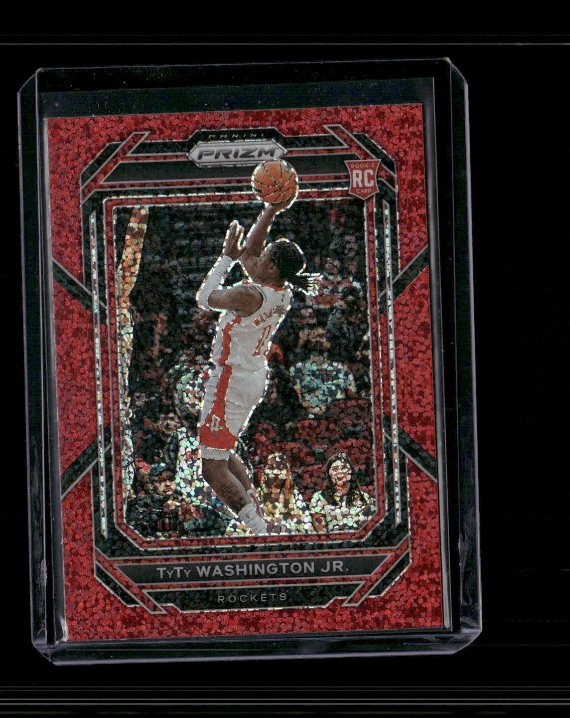 2022-23 Panini Prizm Red Sparkle #243 TyTy Washington Jr. Houston Rockets RC