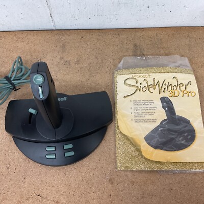 Microsoft Sidewinder 3D Pro 63545 PC Gameport Joystick Flight Stick Simulator A7