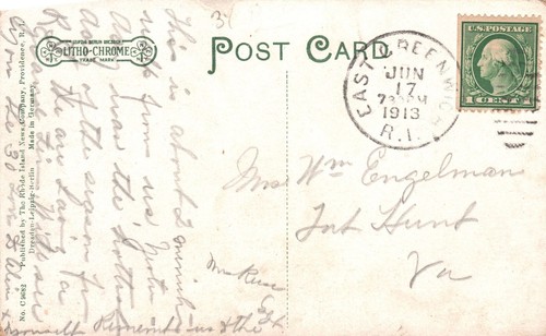 Vintage Postcard 1913 St Luke's Church Looking East East Greenwich Rhode Island - Picture 2 of 2
