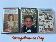 Lot of 3 - Country Music CHRISTMAS - Cassette Tapes - PLAY TESTED