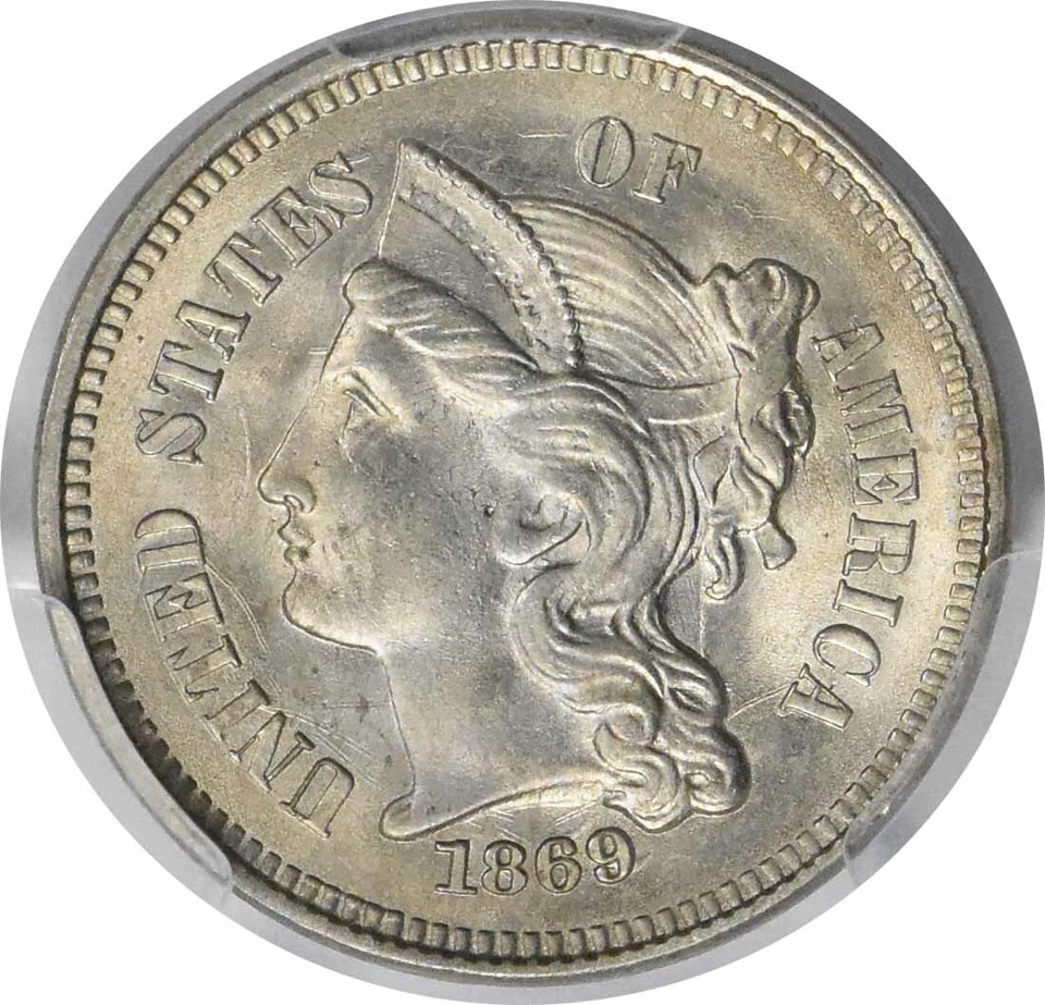 1869 Three Cent Nickel MS65 PCGS - Image 3 of 4