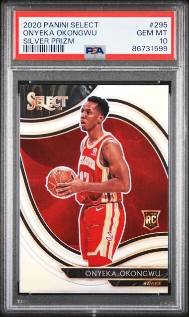 2020 Panini Select Onyeka Okongwu Silver Courtside Prizm PSA 10 RC Rookie
