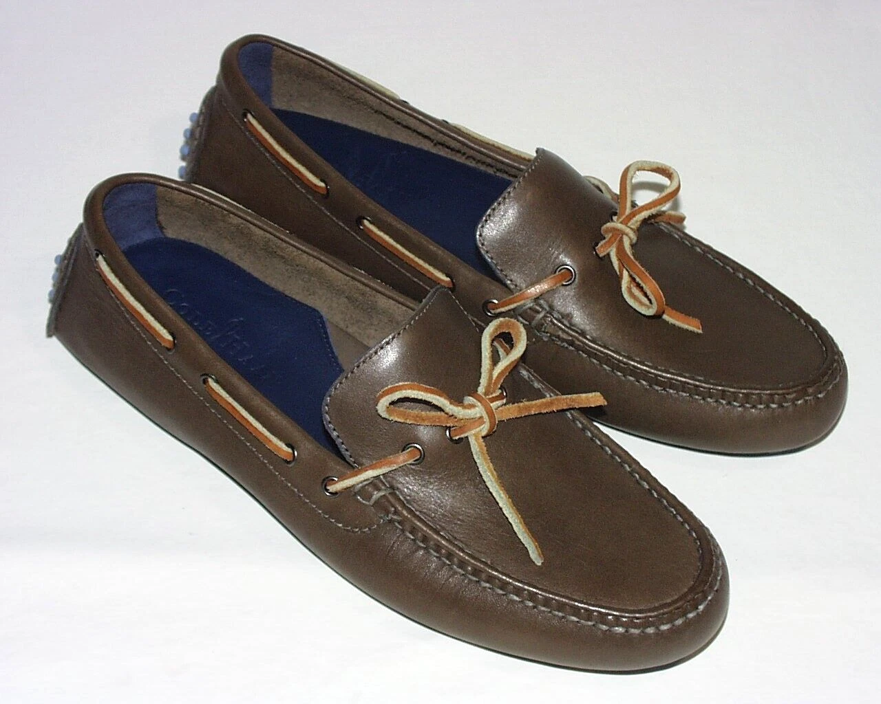 NIKE Mocassino da guida Cole Haan Air Grant Moc tomaia in pelle grigio gabbiano scuro 8 5 M nuovo