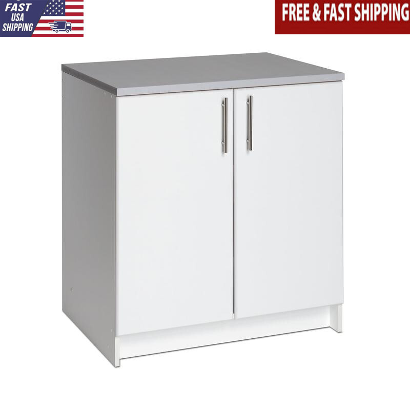32-Inch Base Cabinet with Adjustable Shelf for Durable Office or Living Room Storage