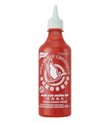 Sriracha Chilisauce 455ml NO MSG scharfe chillisoße, hot spicy, weißer Deckel