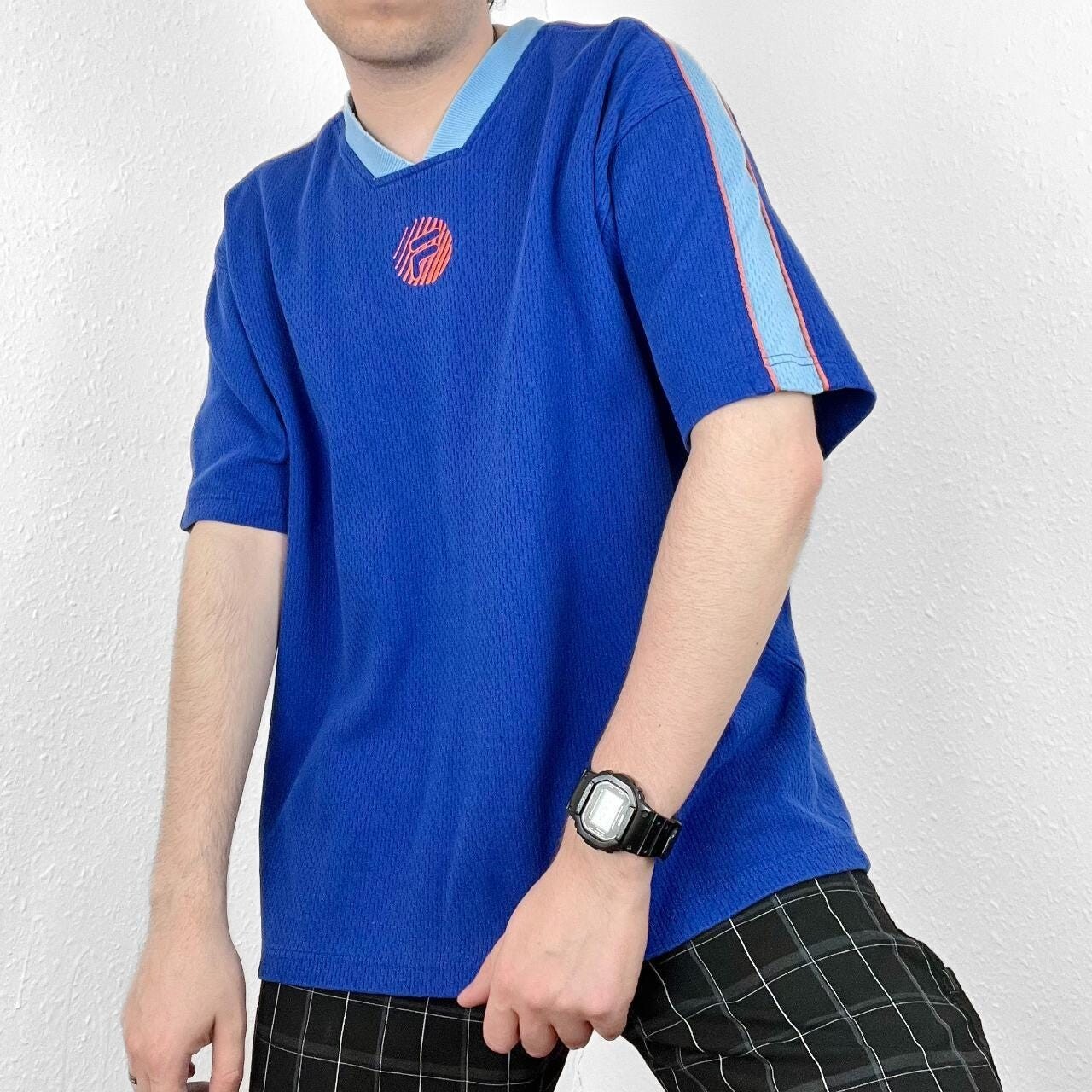 T shirt maglia vintage Fila cotone maglia basket logo ricamato grafica Y2K