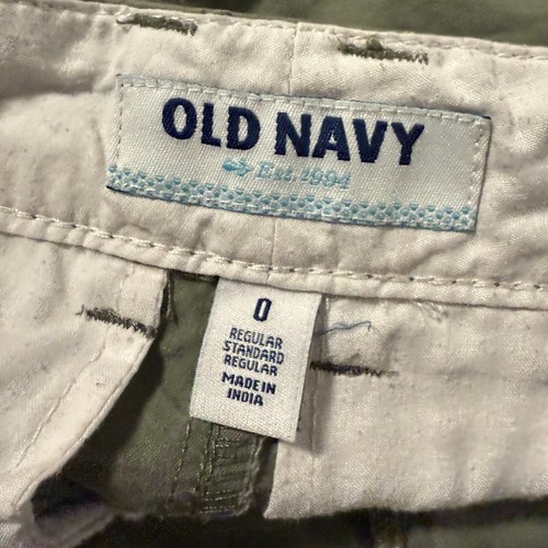 Old Navy Chino Shorts Womens 0 Green Low Rise Slash Pockets Outdoor Regular Fit - Picture 6 of 7